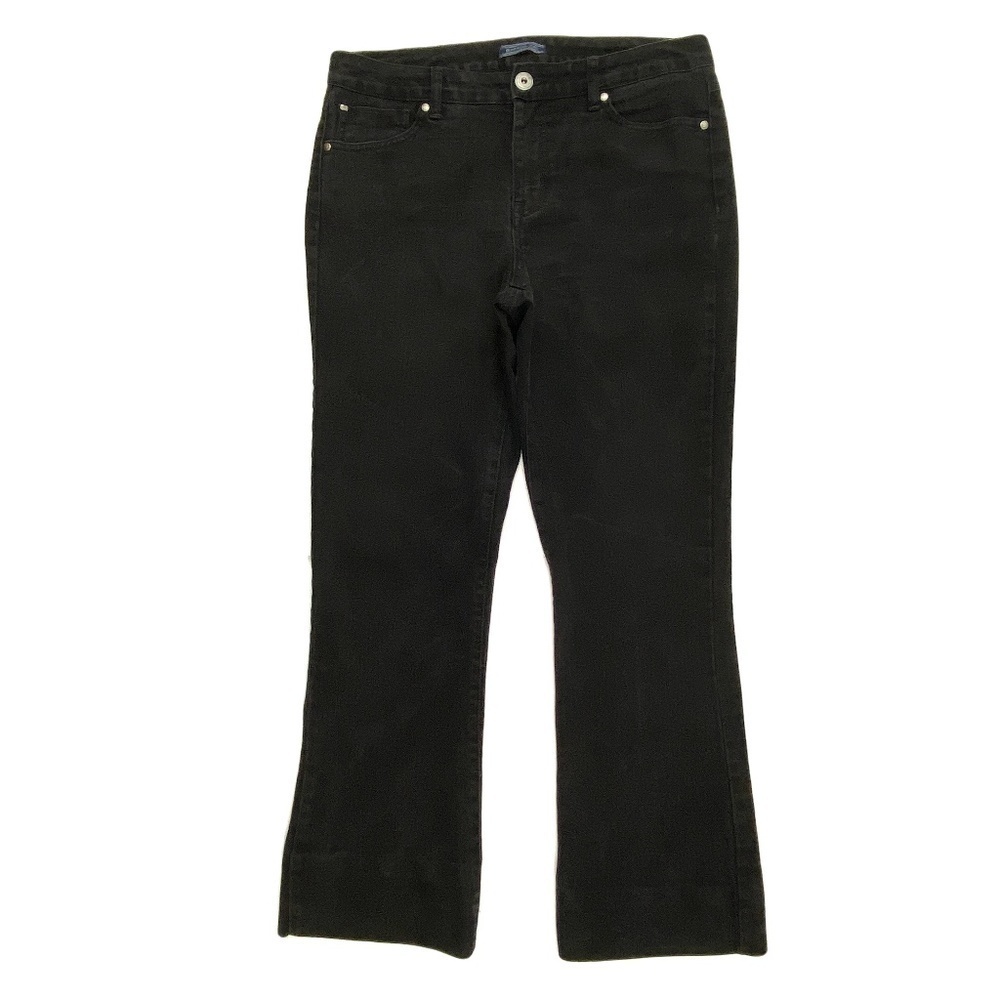 Bandolino Bootcut Back Flap Pockets Women's size 10P Dark Black Denim Jeans